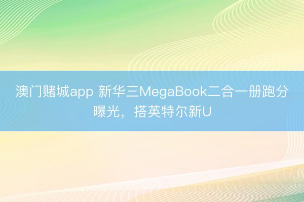 澳门赌城app 新华三MegaBook二合一册跑分曝光，搭英特尔新U